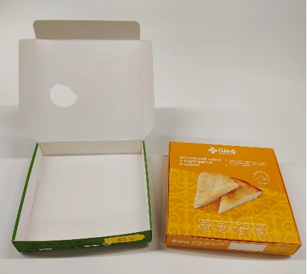 самосборная картонная коробка для пиццы