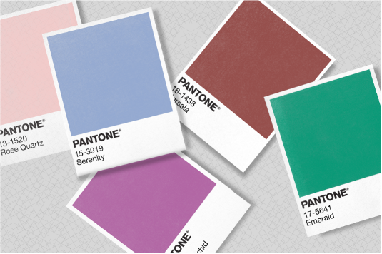 цветовая схема pantone схематично